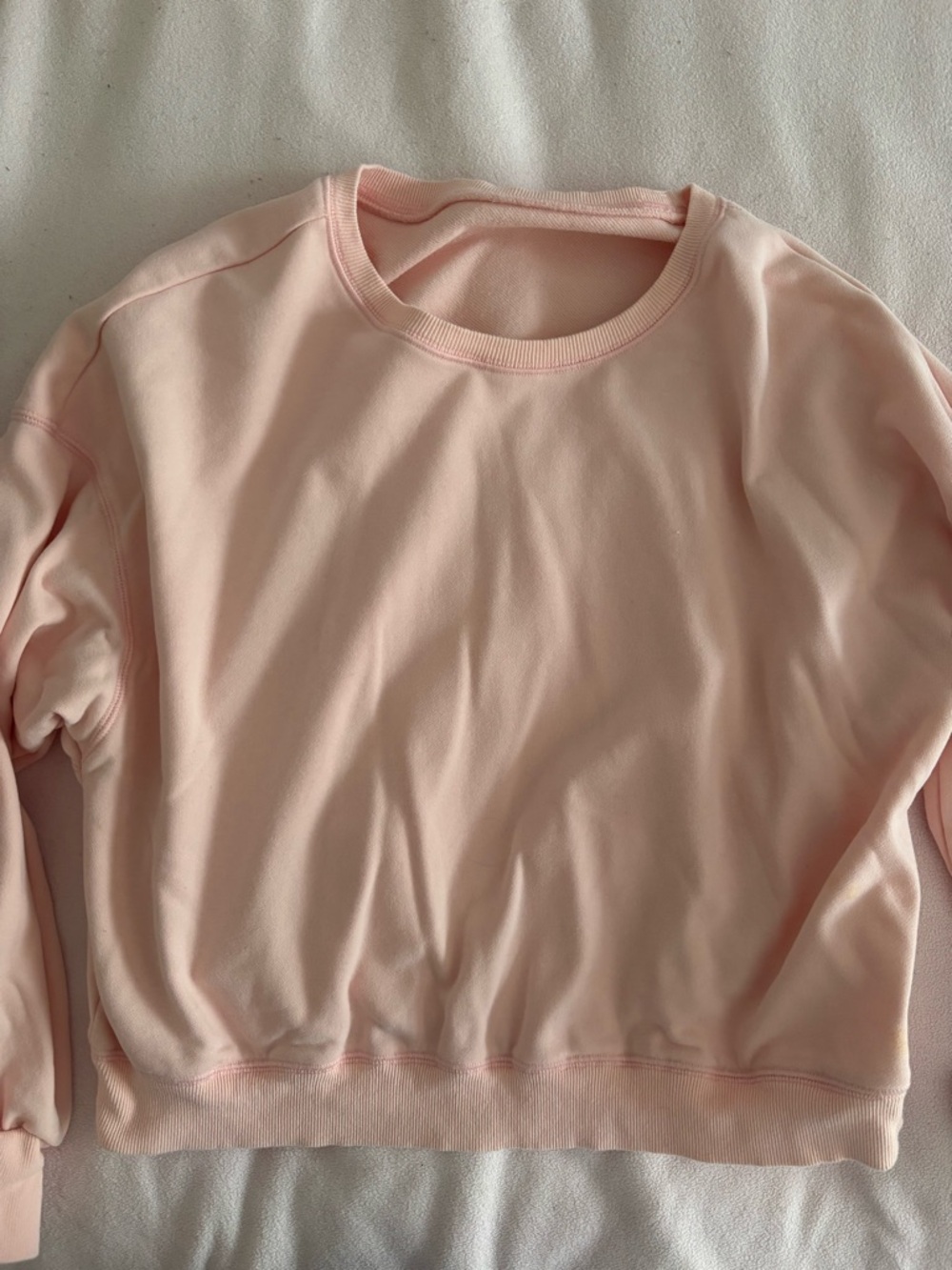 Women's Crewneck Pullover Sweatshirt - Soft Pink